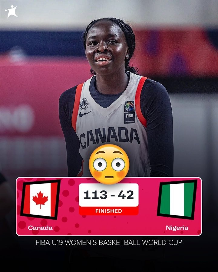 两连败的中国U19女篮后天对阵加拿大 后者113-42狂胜尼日利亚71分